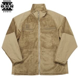 Polartec Thermal Pro Coyote Tan High Loft Fleece Full Zip Jacket